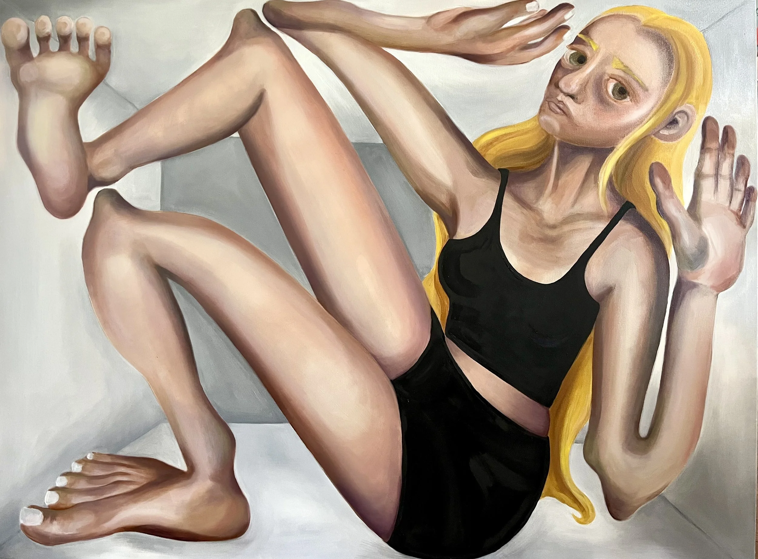 "These Feet Won't Take Me Where I Want To Go", 36" x 48", oil on canvas, 2024