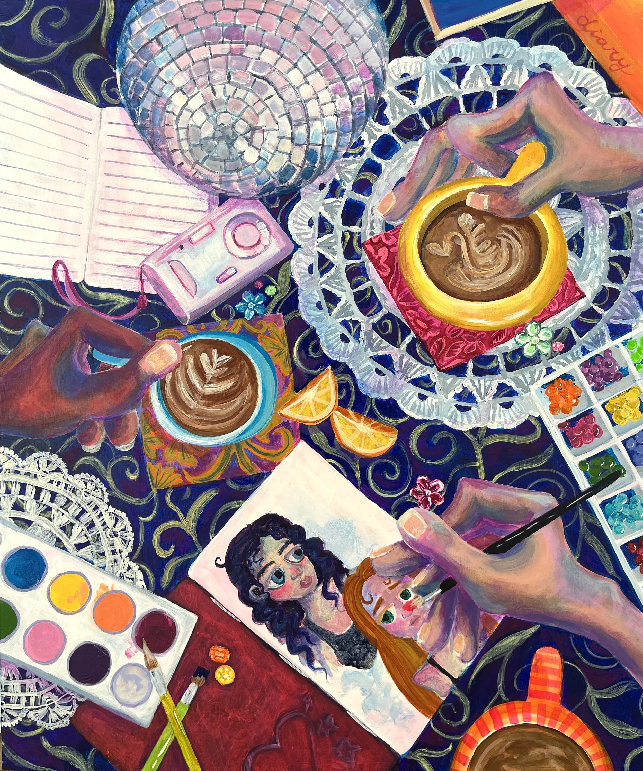 "How Gentle Can Our Violence Be", 24" x 20", acrylic on panel, 2026