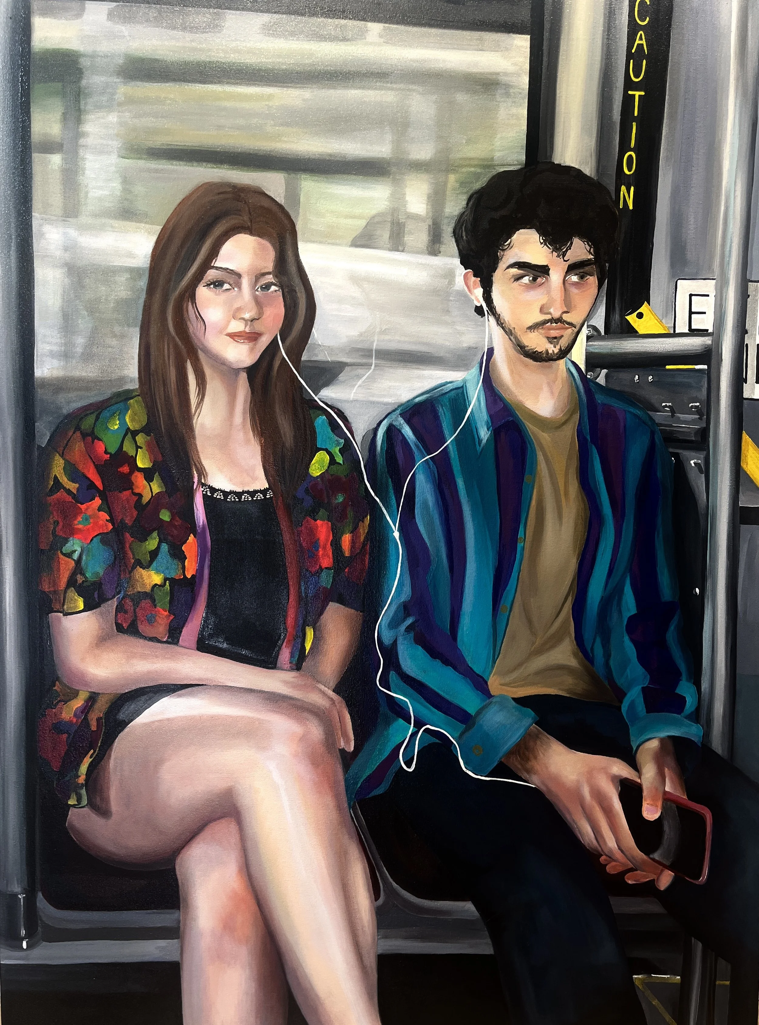 "Fade Into You", 46" x 36", oil and acrylic on canvas, 2025