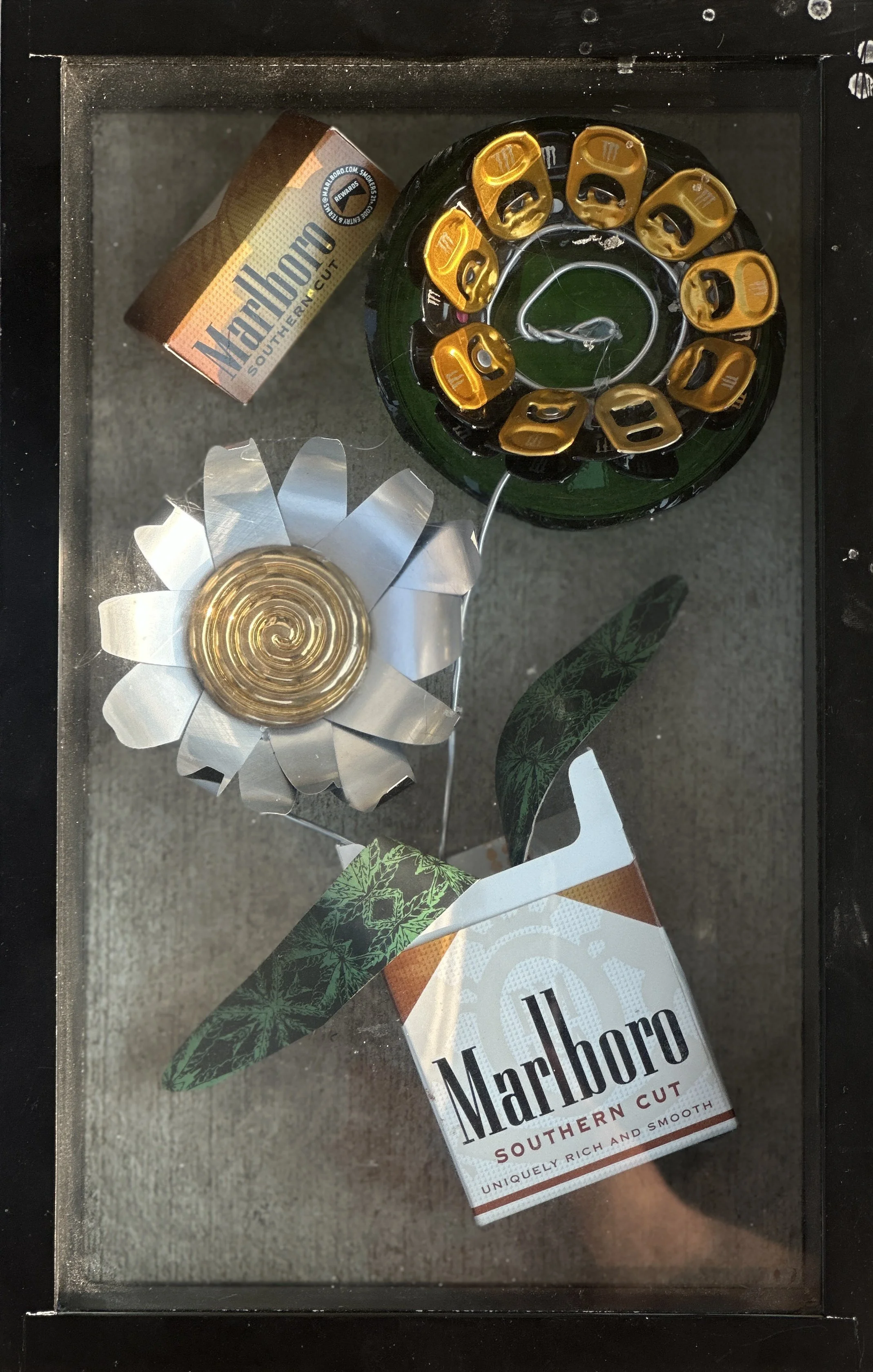 "Dont Pick the Dandelions", Found Object Collage, --, 08/02/26 