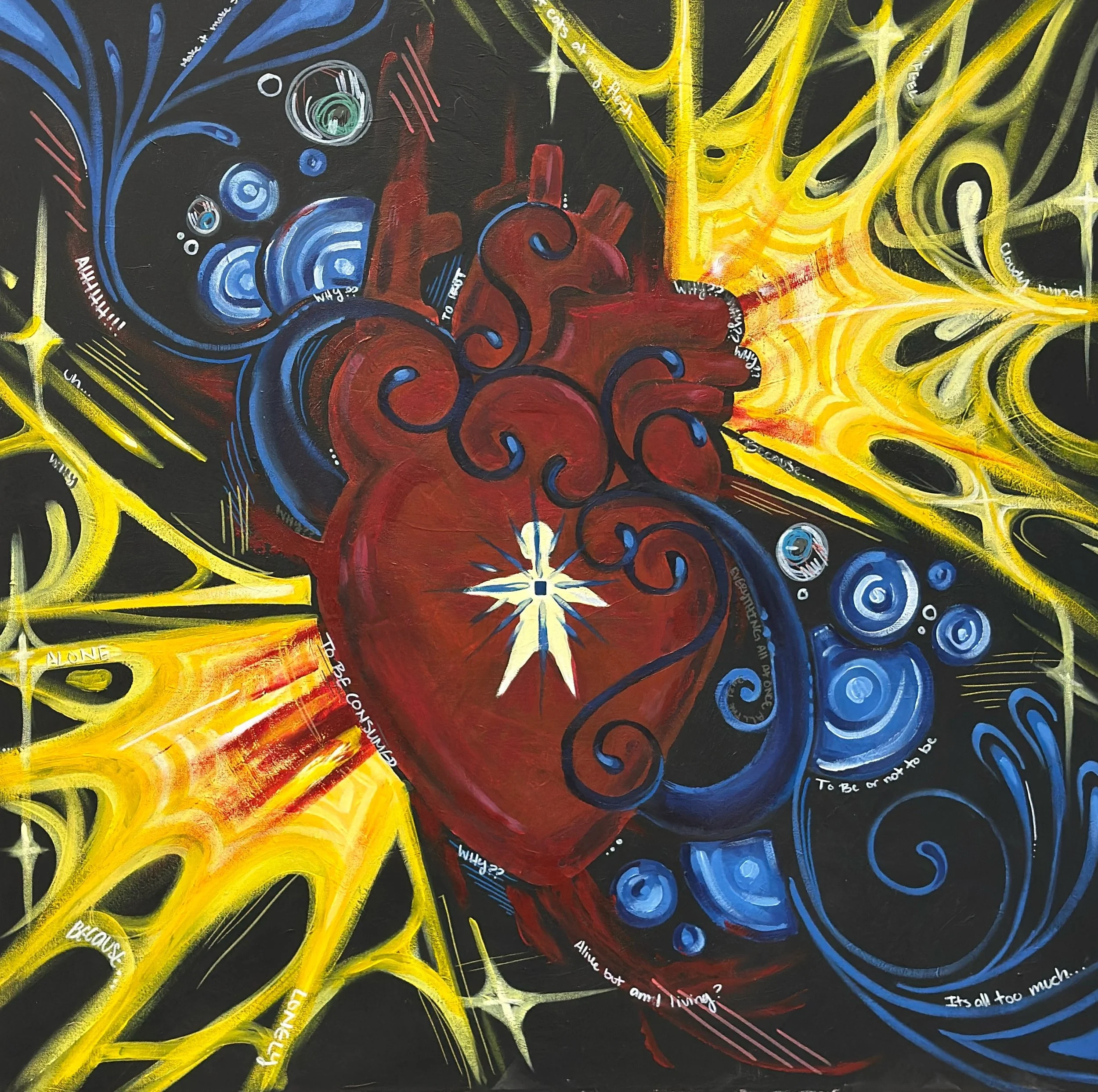 "The Monster That Consumes Me" - Acrylic, 40in x 40in, 02/16/26