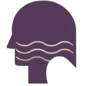 An illustration of a person's head with wavy hair and a green checkmark.