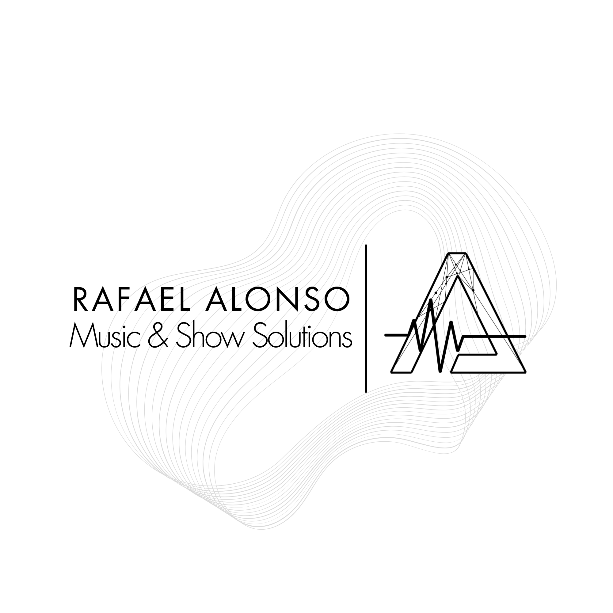 Logo rafael alonso valadez music & show solutions