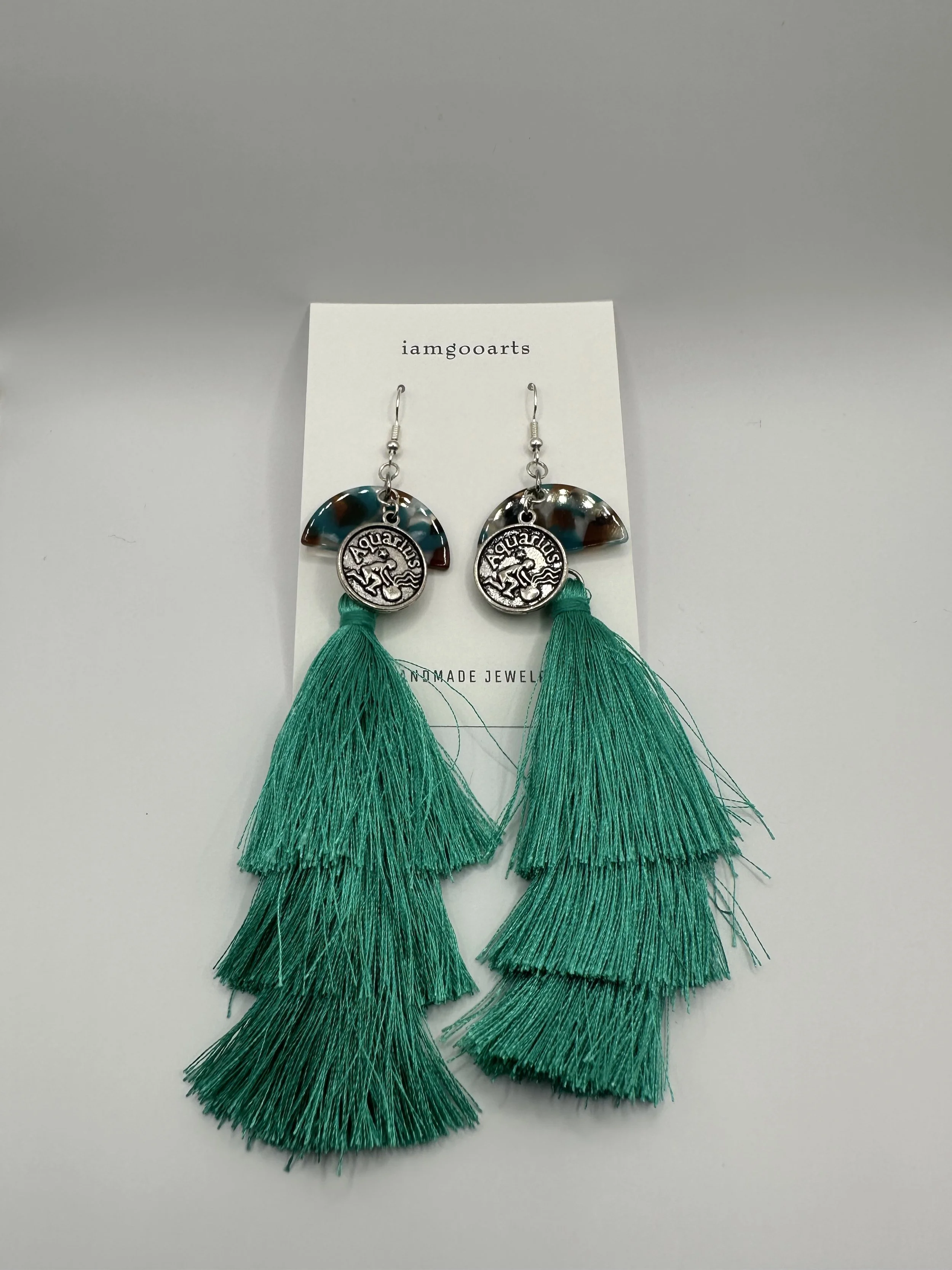 Teal Aquarius Earrings
