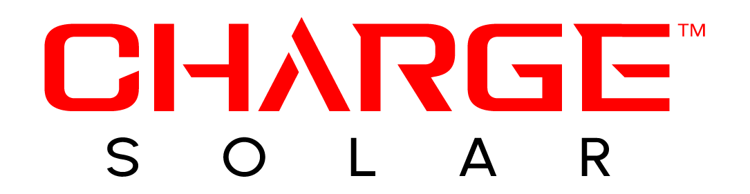 Graphic logo with the word 'CHARGE' in bold red uppercase letters on a black background.
