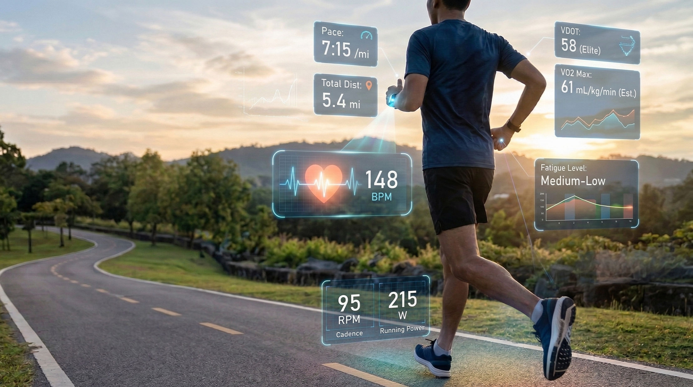 A runner using health metrics to guide his workouts