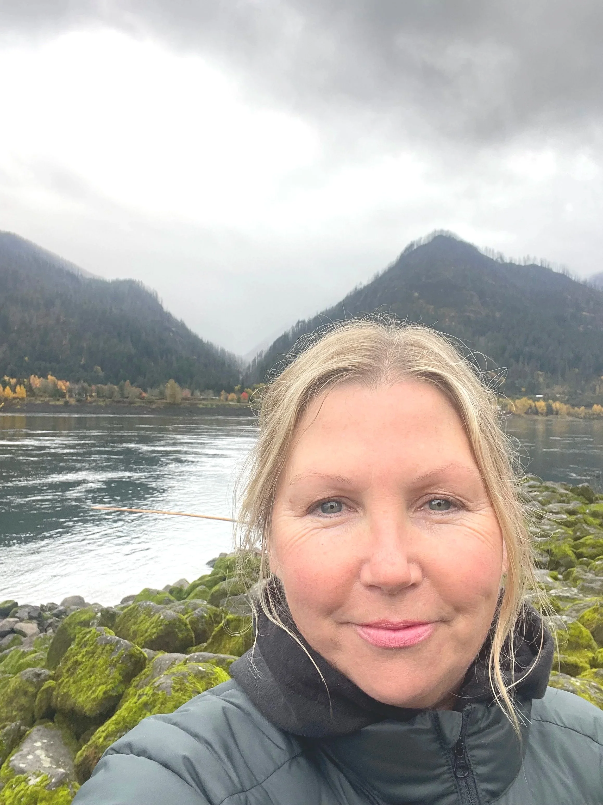 Spiritual teacher spending time in nature as she teaches and recommends.