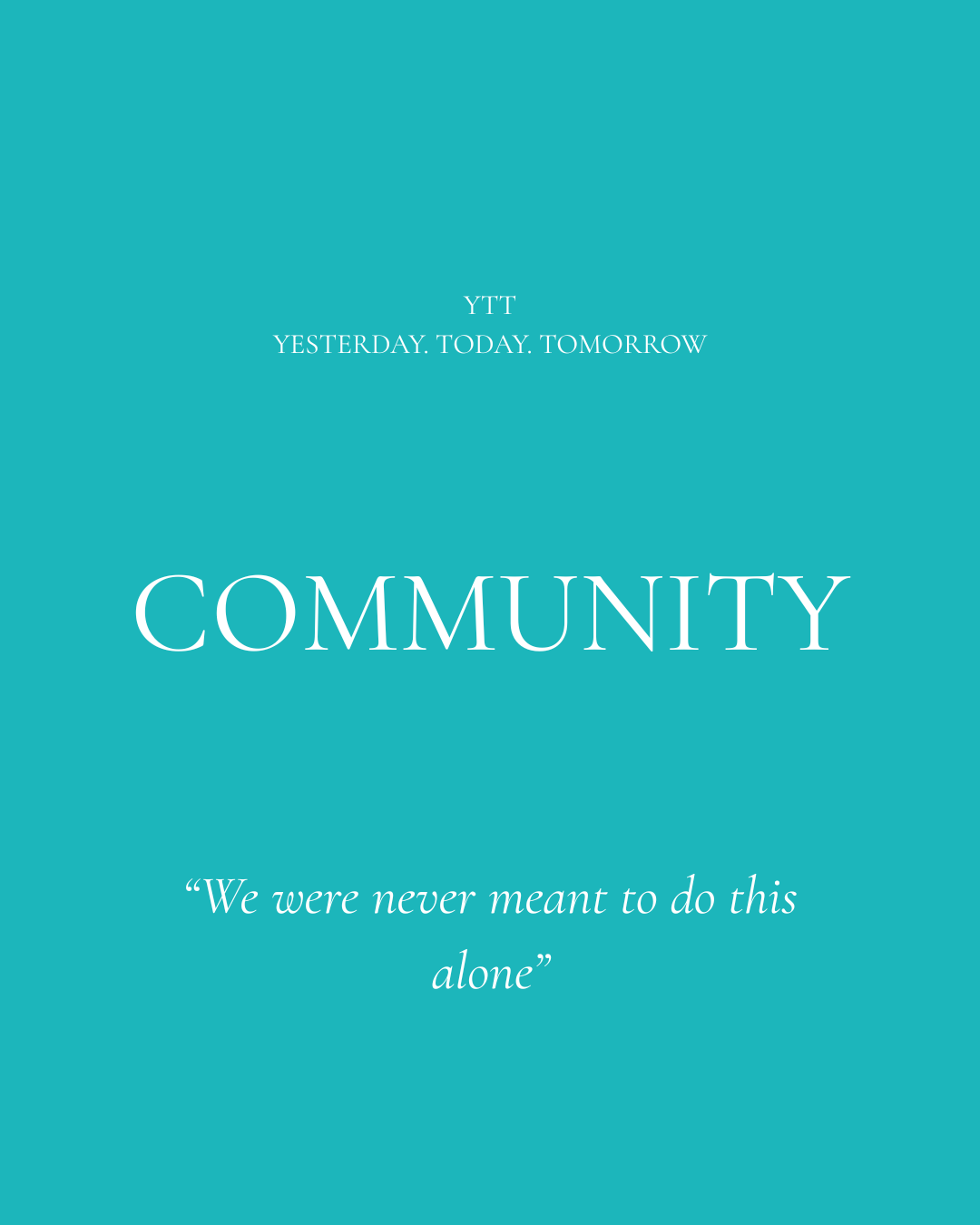 Community- A YTT Pillar