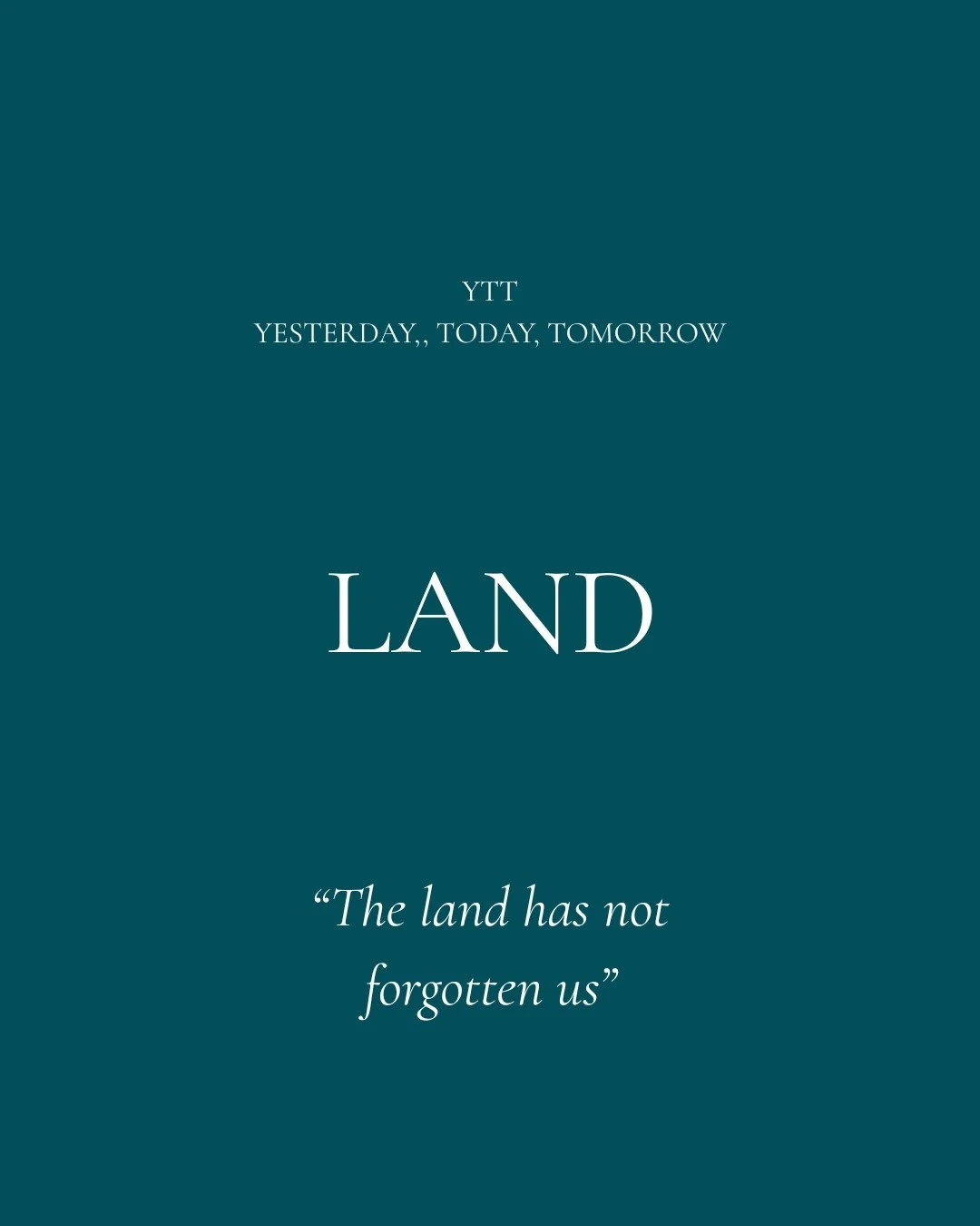 Land
The land has not forgotten us. For most of human history, land was not a resource to be owned &mdash; it was a relationship to be tended. We knew our soil, our seasons, our plants. That knowledge was not lost. It was displaced. And now, communit