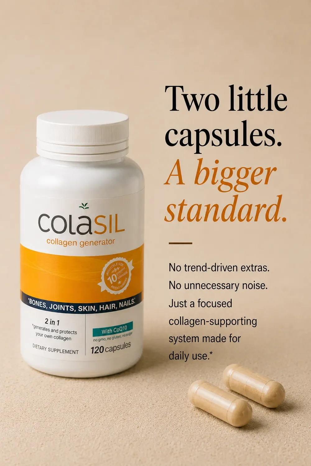 Colasil Collagen Generator dietary supplement for hair, skin, and nails health
