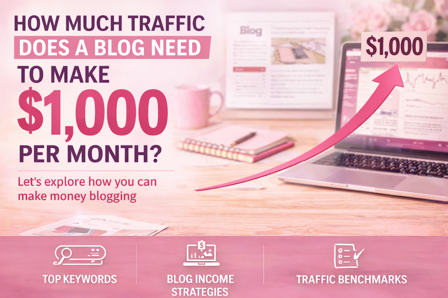 How Much Traffic Does a Blog Need to Make $1,000 Per Month?