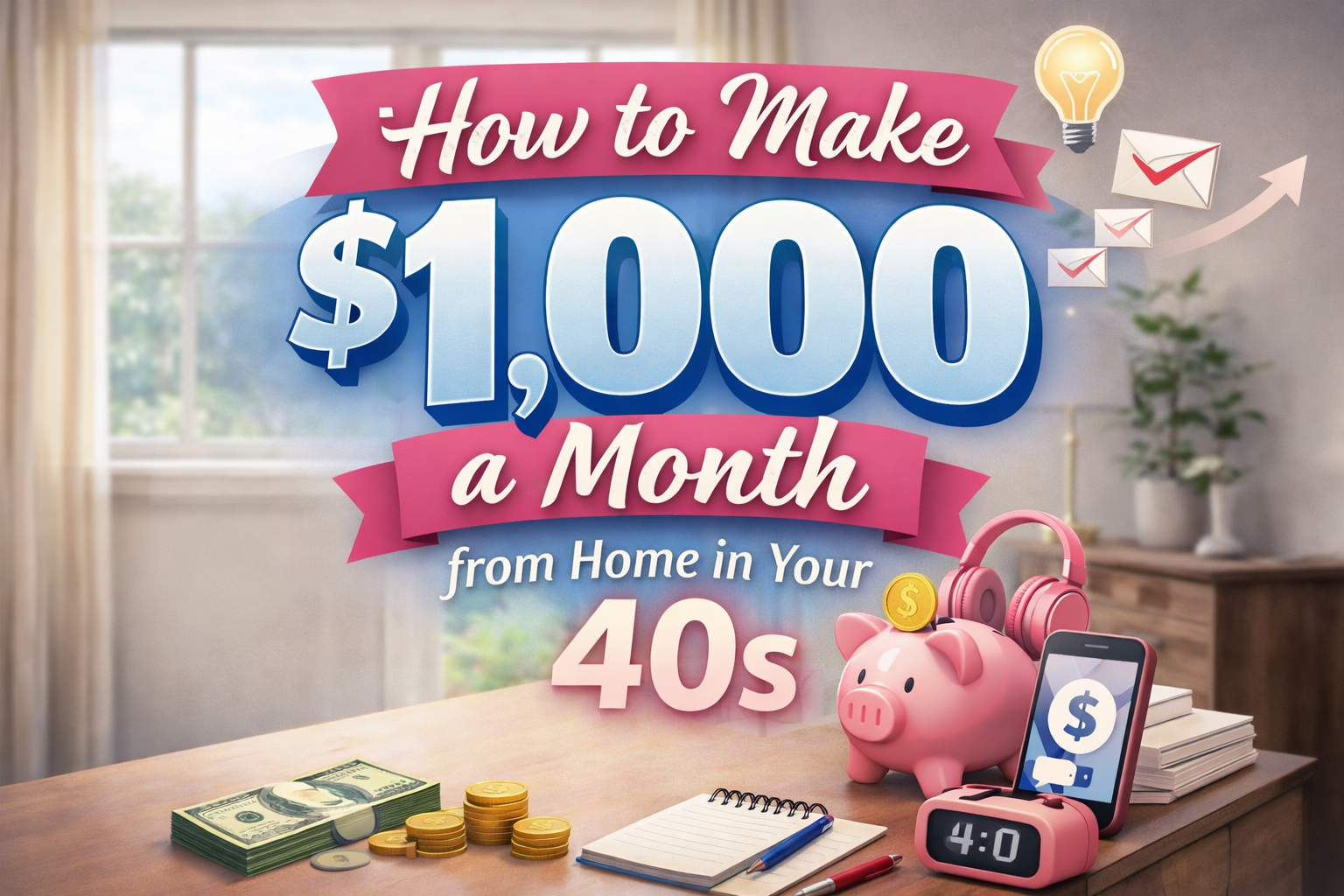 How to Make $1,000 a Month from Home in Your 40s