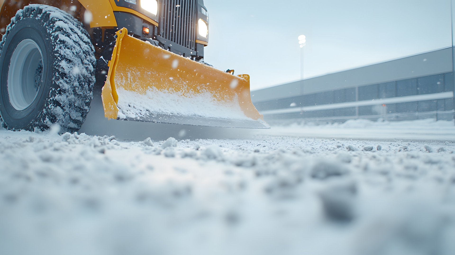 Commercial snow plowing for parking lot in Grosse Ile MI
