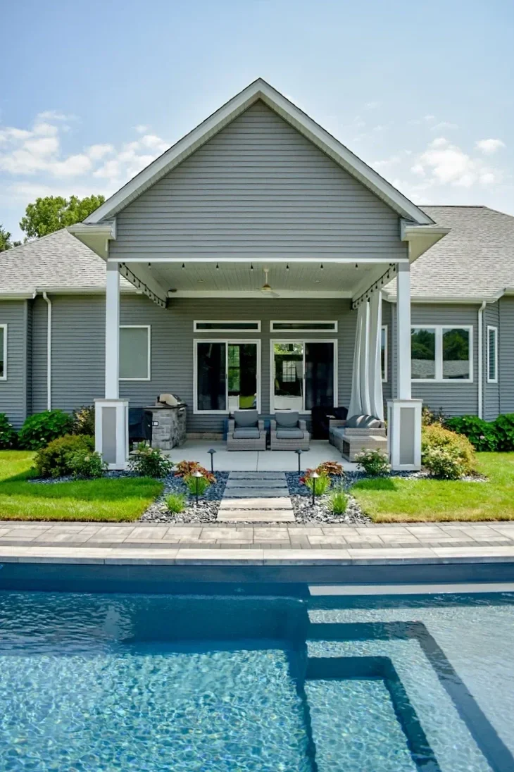 Custom landscape design and backyard design plan for a residential property in Canton, MI