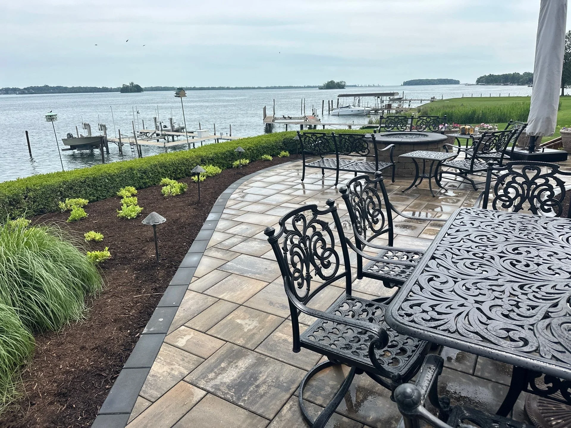 Paver walkway connecting driveway and front entrance in Woodhaven MI