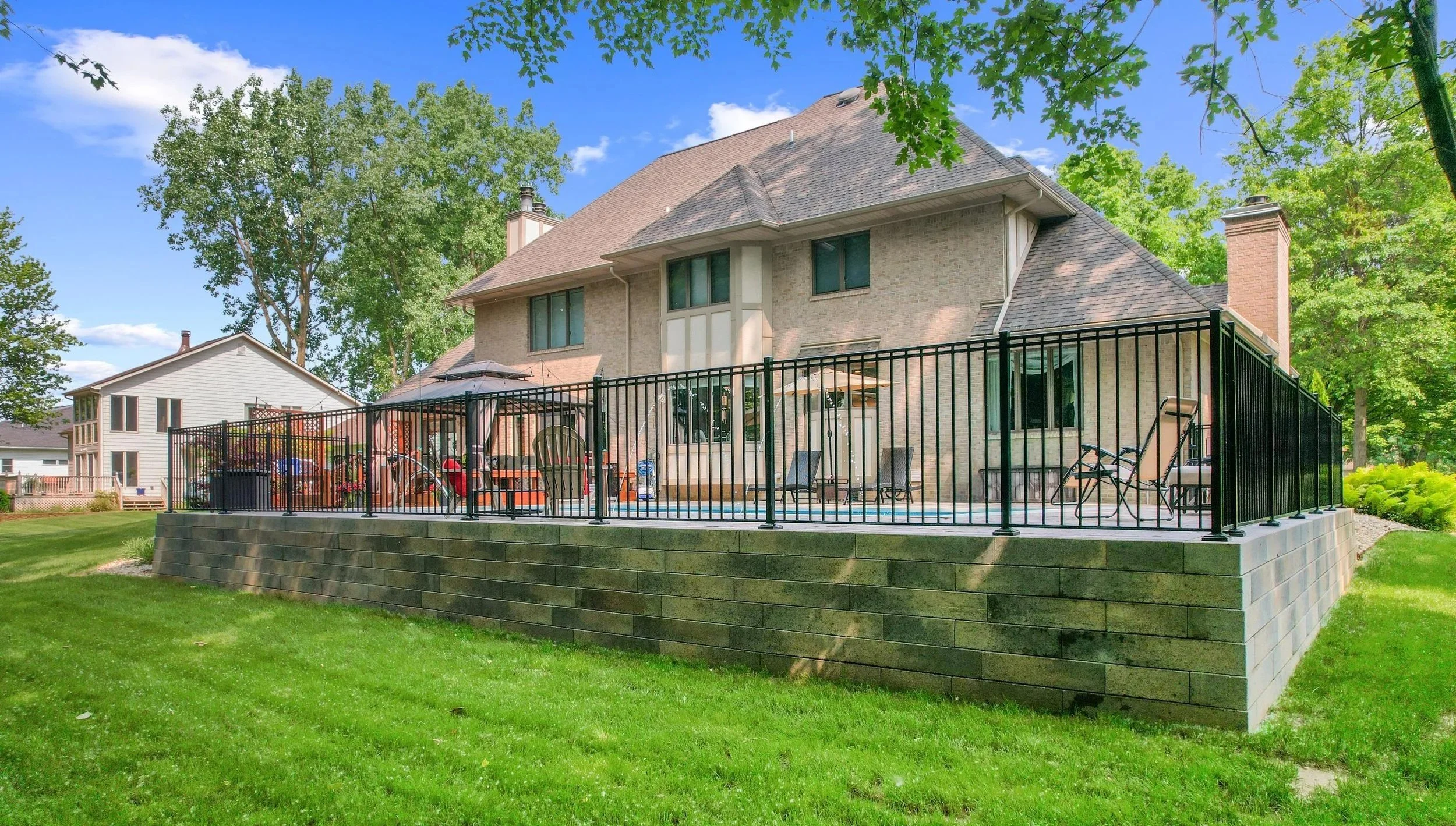 Retaining wall and poolscape in Gibraltar, MI.jpg