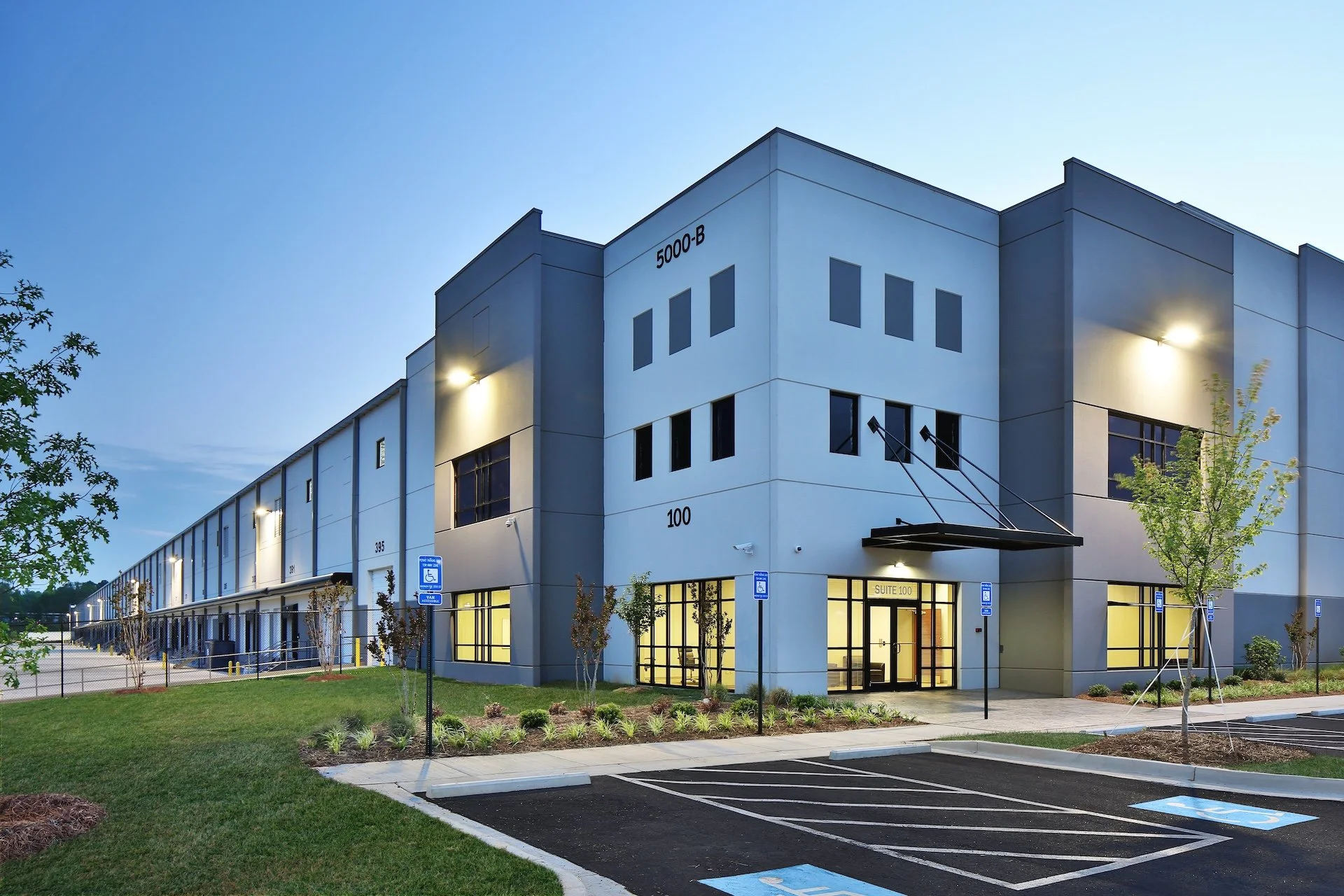 Commercial lawn mowing and maintenance for office property in Flat Rock MI