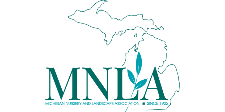 Michigan Nursery and Landscape Association (MNLA) membership badge representing certified landscape services and landscape design professionals in Allen Park, MI