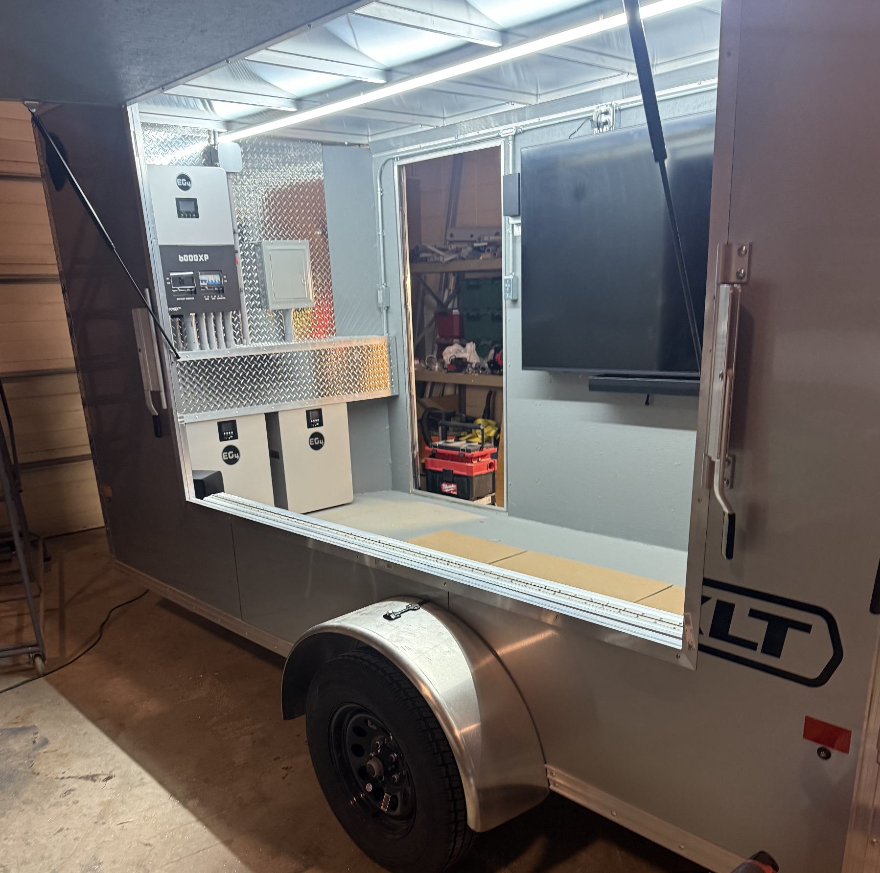 The Tailgater opens on the side. Great for tailgating weekends.