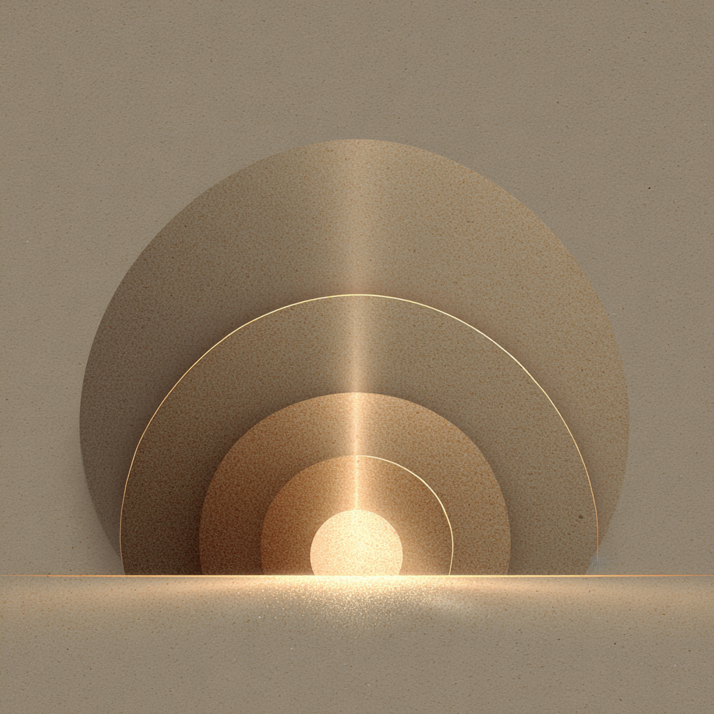 Minimal glowing portal design symbolizing subconscious healing and past life exploration session