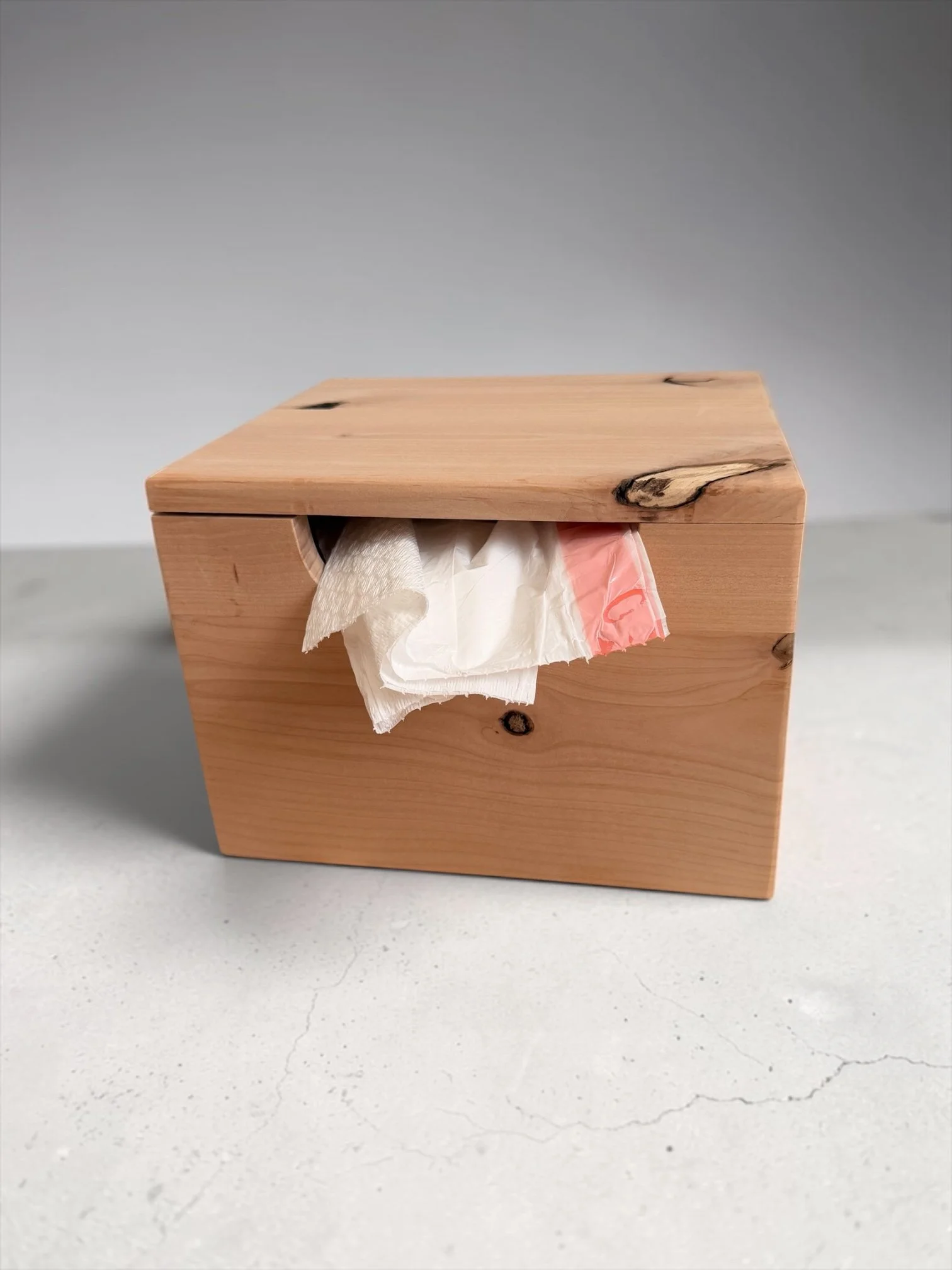 Custom Wooden Trash Bag Dispenser