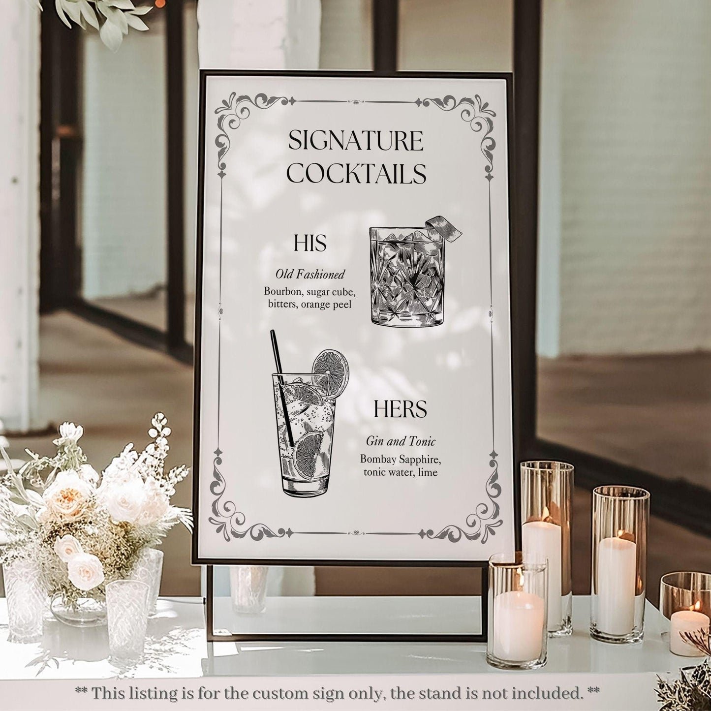 Customer Illustrated Bar Signage