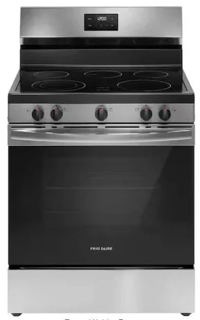 Frigidaire 30-in Glass Top 5 burners 5.3-cu ft Freestanding Electric Range ( Stainless Steel )