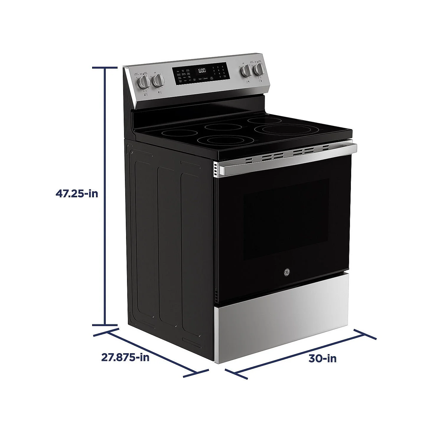 GE 30-Inch Electric Range Convection Oven Smooth Cooktop Stainless Steel dimensions_result.jpg