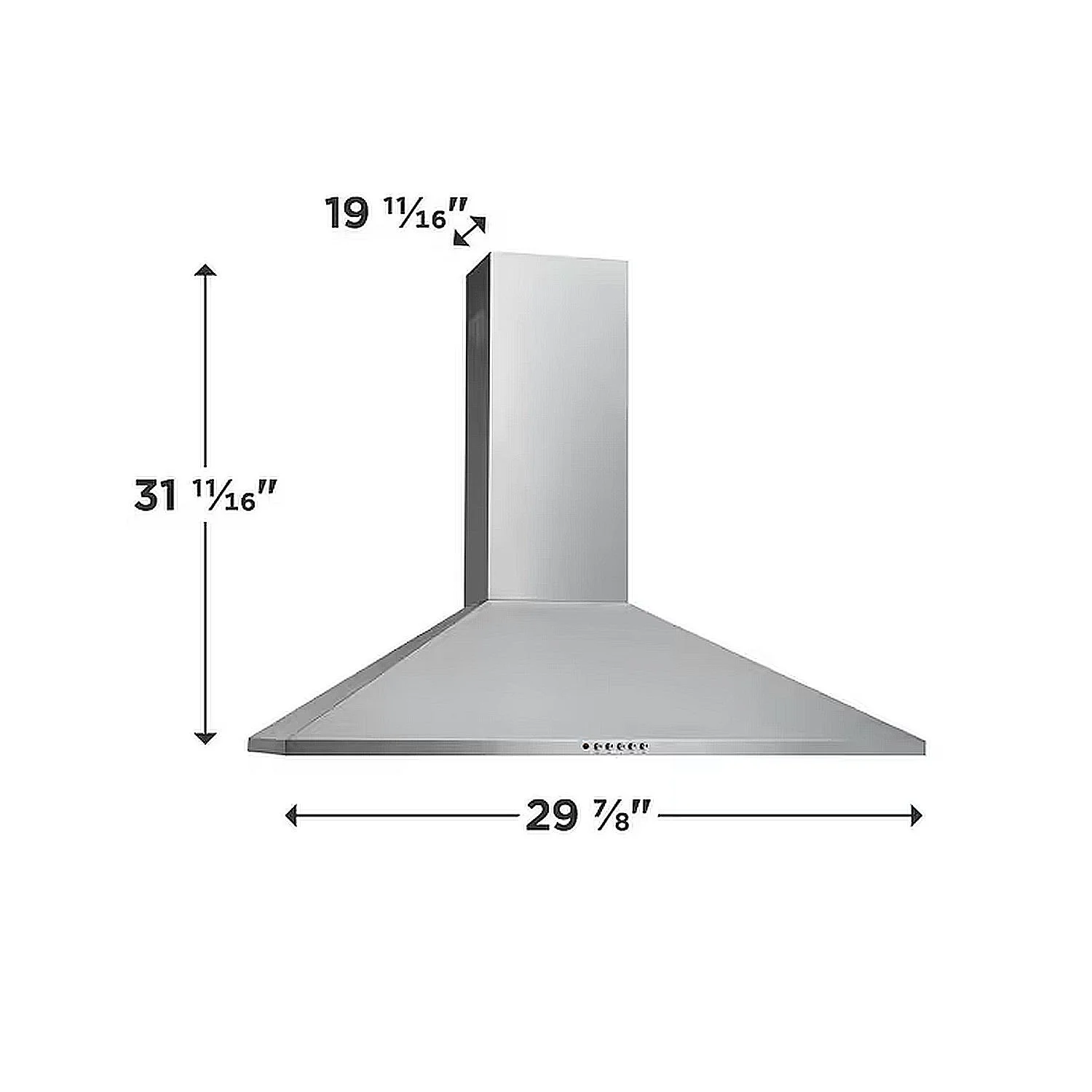 Frigidaire 30-Inch Wall Mount Range Hood Stainless Steel Ventilation dimensions_result.jpg