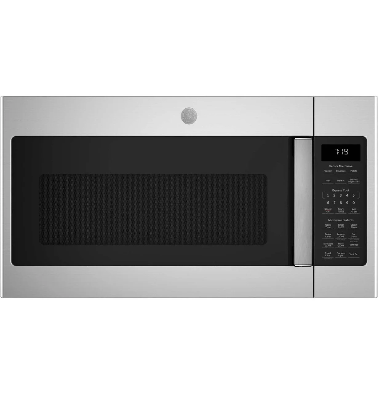 GE 1.9 cu. ft. Over-the-Range Microwave in Stainless Steel with Steam Clean, Melt Feature, and Sensor Cooking Controls