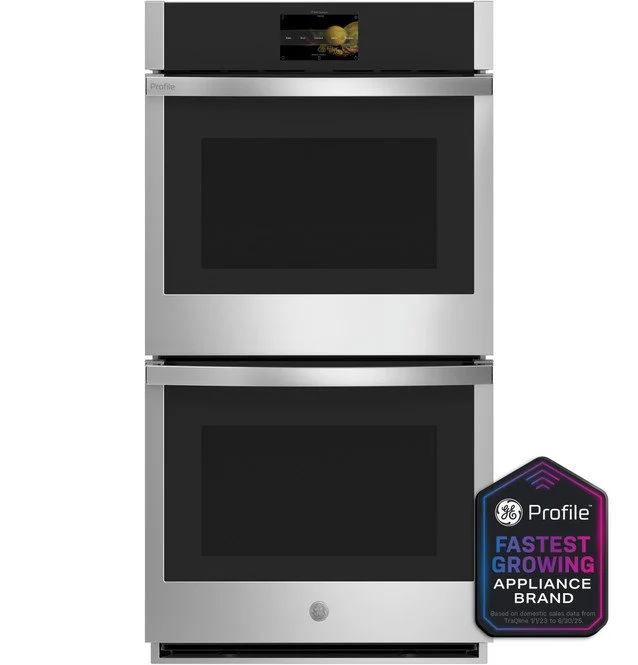 GE Profile 27 in. Smart Double Electric Wall Oven with Convection (Upper Oven) and Self Clean in Stainless Stee