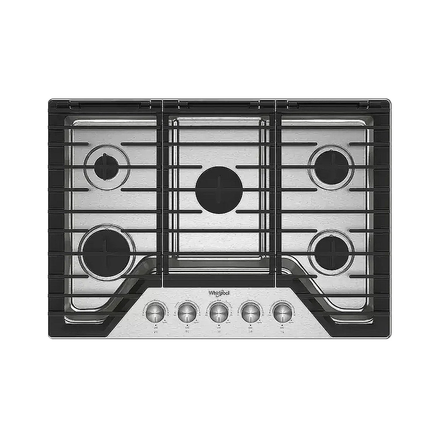 Whirlpool Gas Cooktop WCGK7030PS 30-Inch Stainless Steel