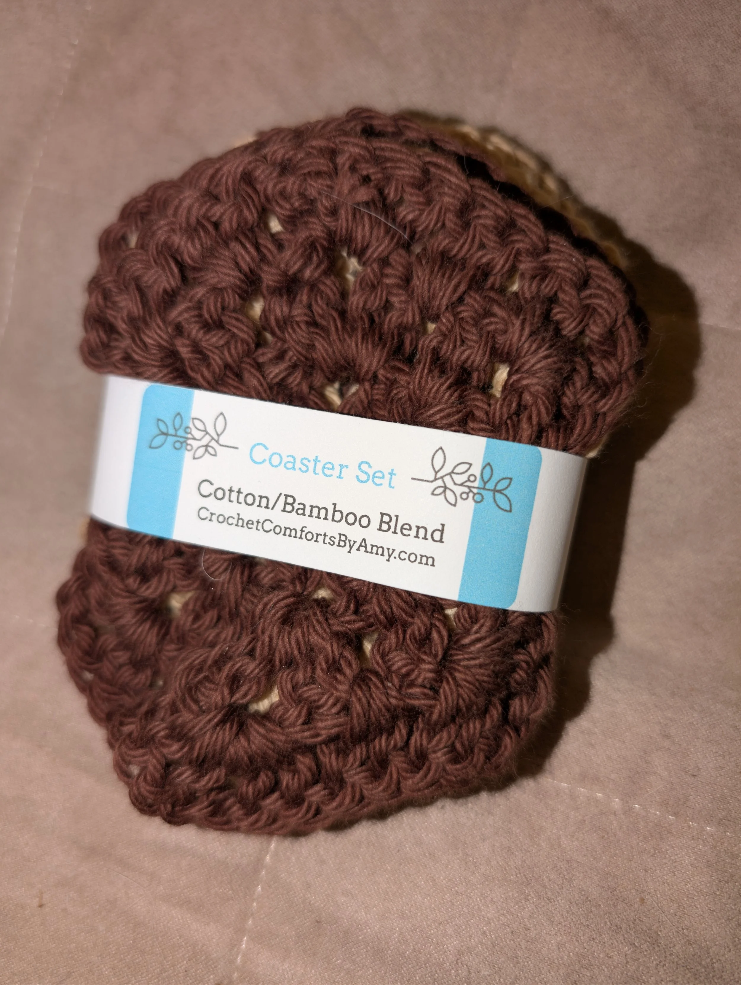 Handmade Crochet Coaster Set (4)
