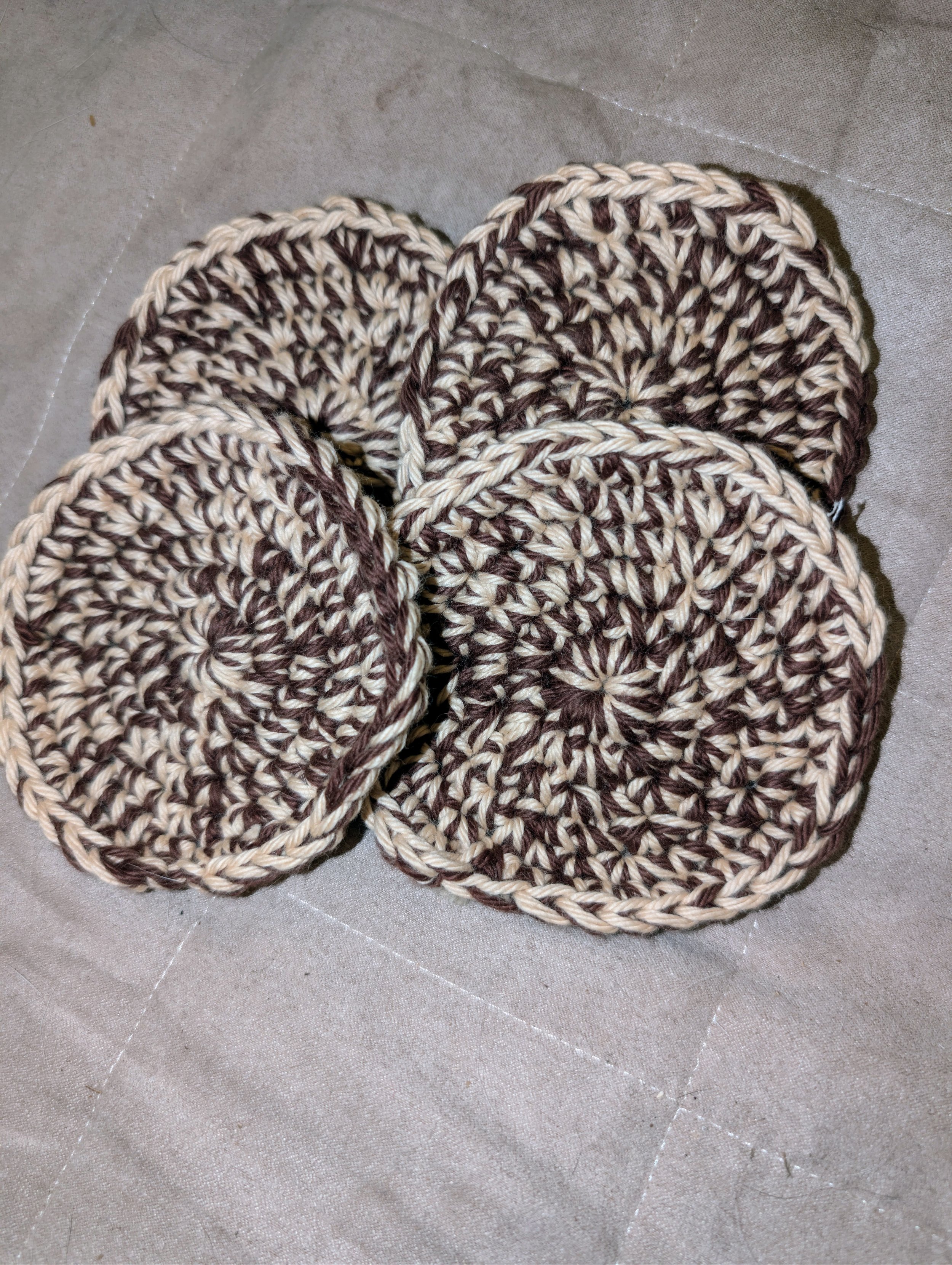 Handmade Crochet Round Drink Coasters Set
