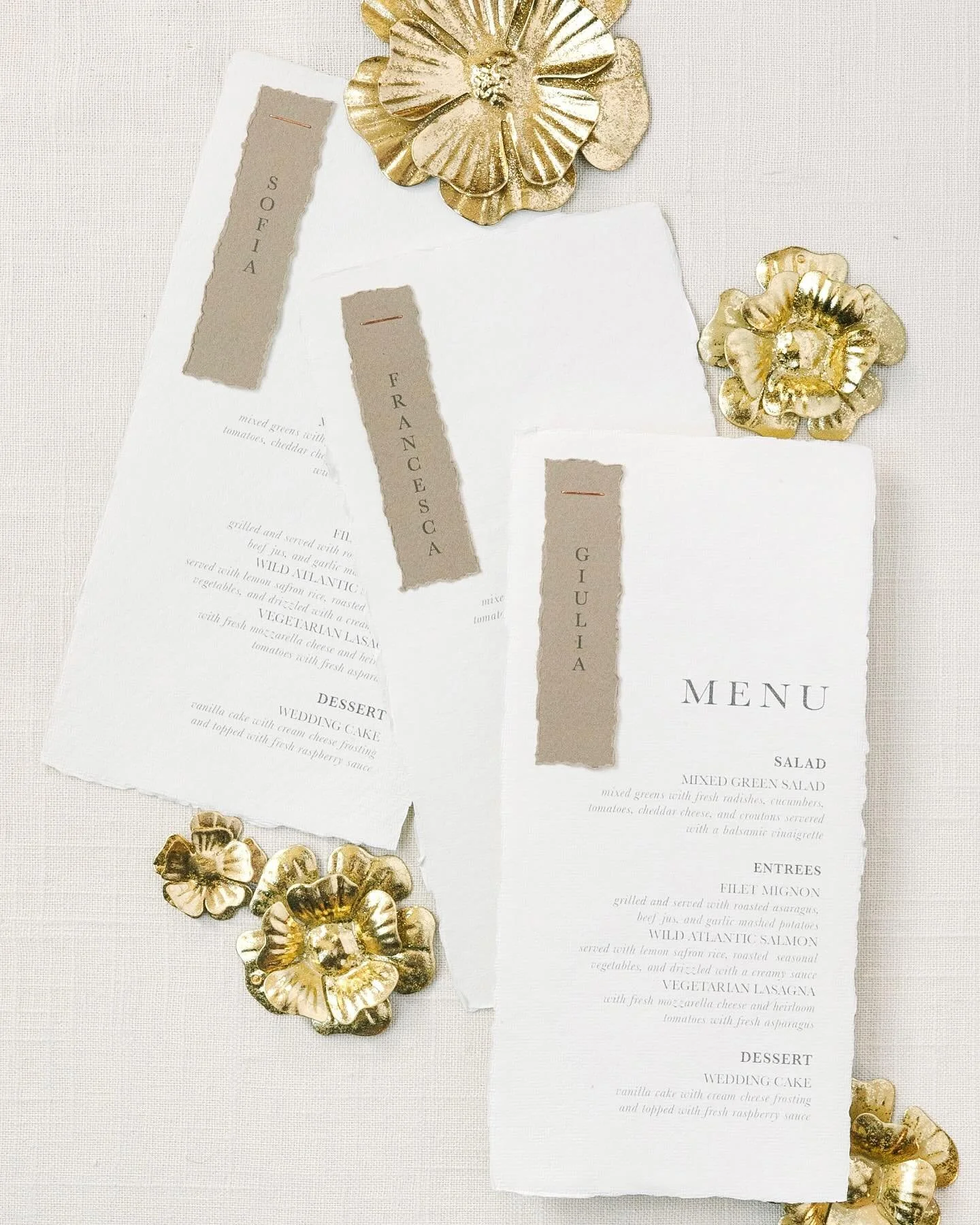 Wedding season is here. Now is the time to order your day of stationery 🩵

#weddingmenu 
#receptionmenu #weddingtable #weddingtablesetting #weddingtablemenu #tablemenu #dustybluewedding 
#neutralwedding #handmadepaper #deckleedgepaper 
#weddingrecep