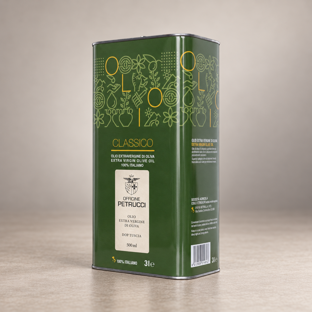 Extra Virgin Olive Oil DOP Tuscia · 3 L tin