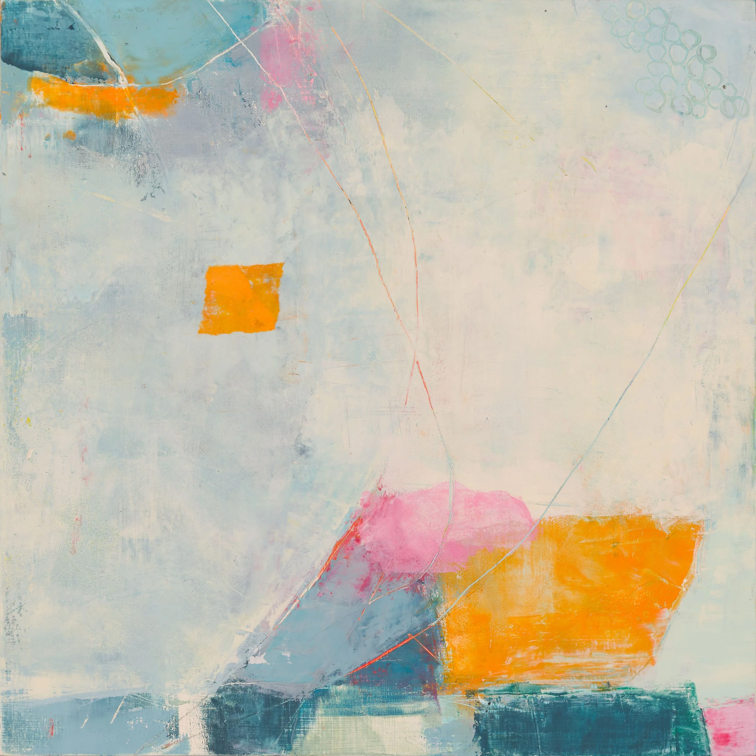 'Drifting Between Presence and Absence' -
cold wax/oil/panel
8 x 8 x 1.5 inches