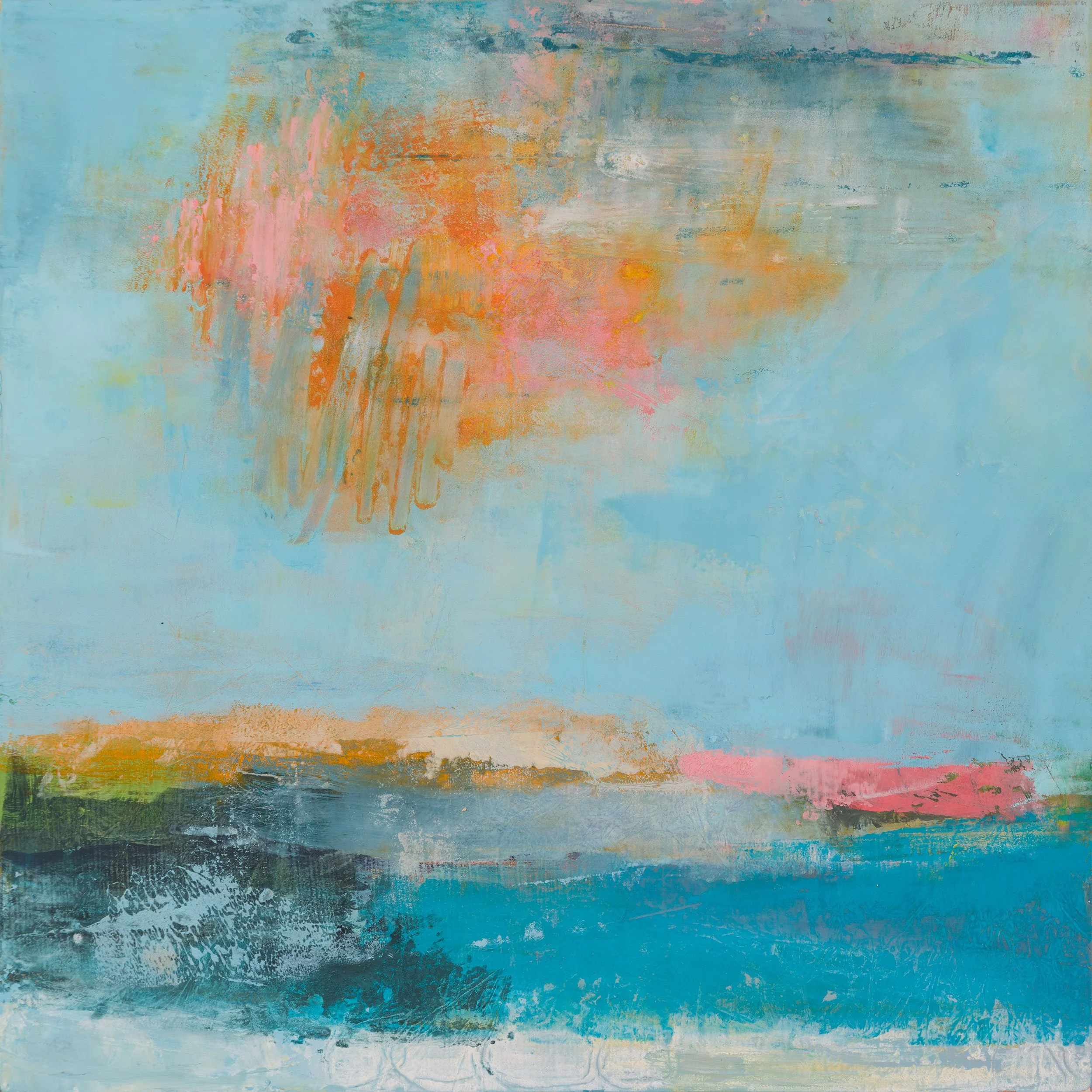'Passing Cloud' cold wax/oil/panel
8 x 8 x 1.5 inches