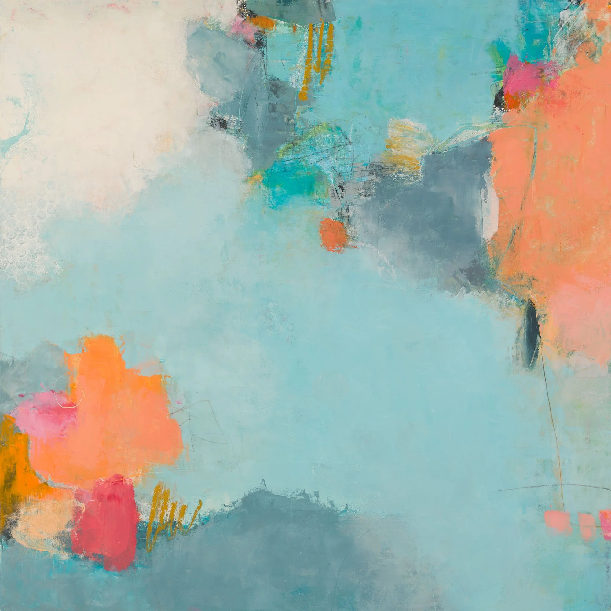'Fire and Ice' - cold wax, oil, pigment sticks & graphite/panel
24 x 24 x 1.5 inches
