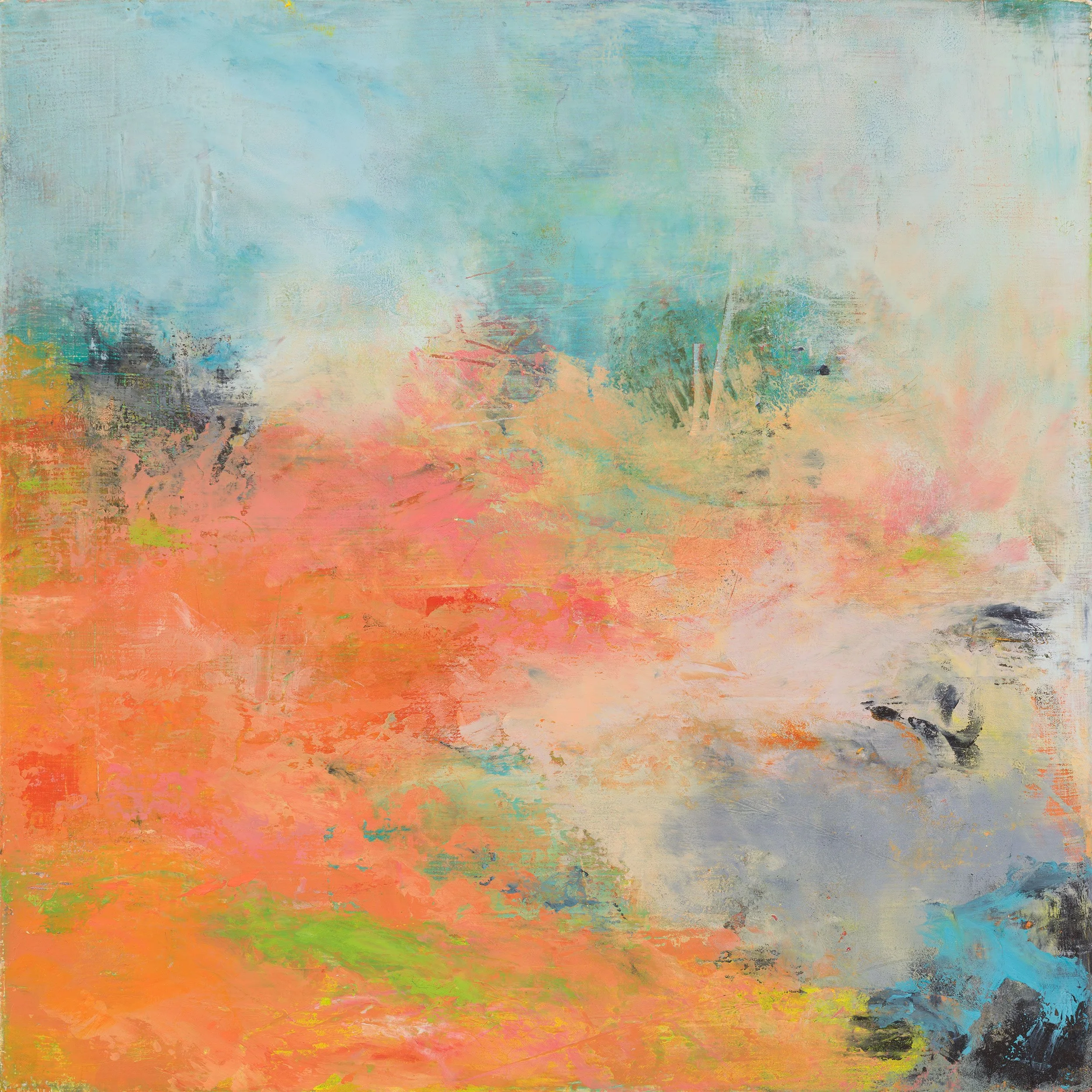 'Morning Glory' cold wax/oil/panel
8 x 8 x 1.5 inches
private collection