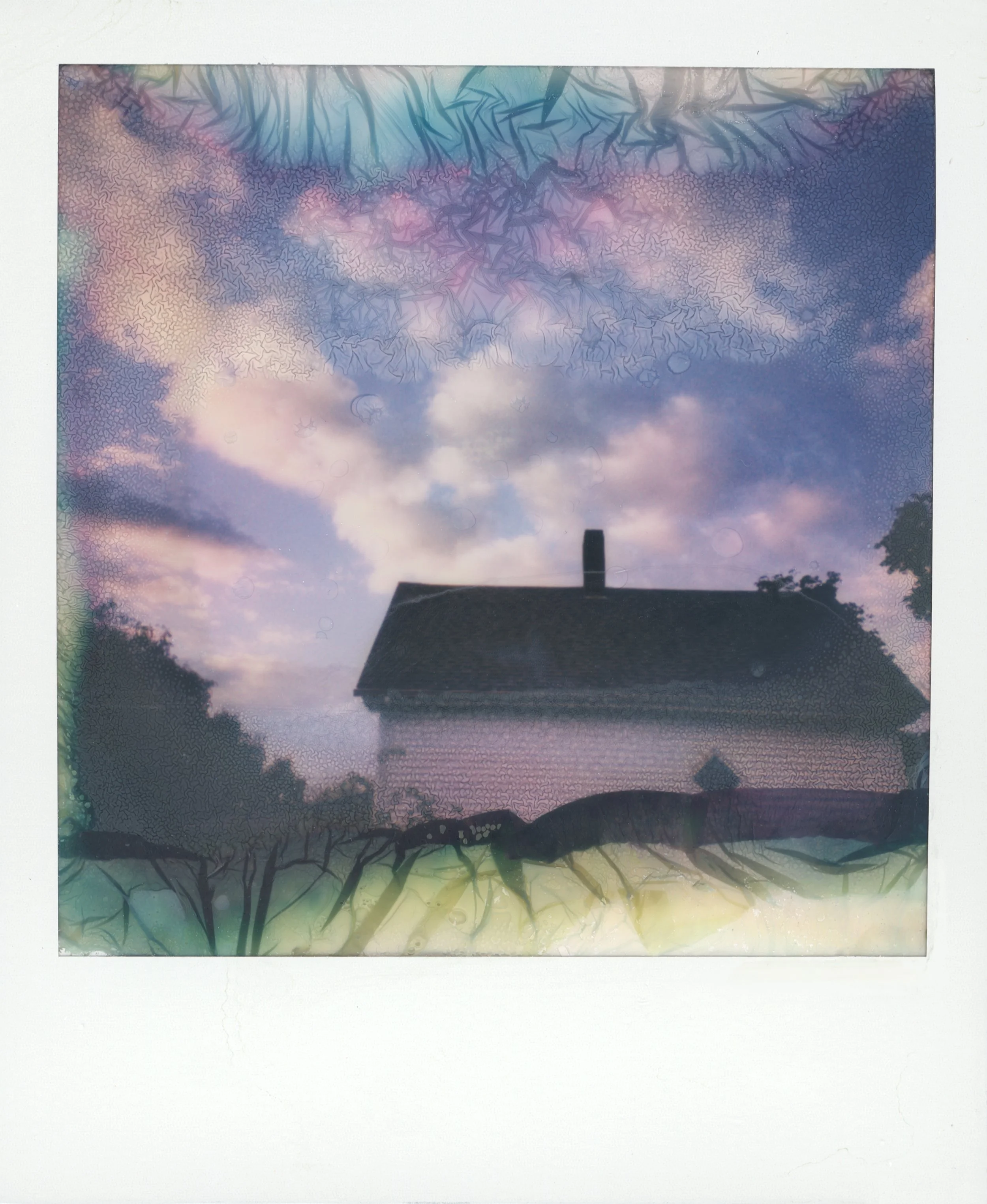 On the Edge of Fracturing - manipulated Polaroid, 
4.25 x 3.5 inches