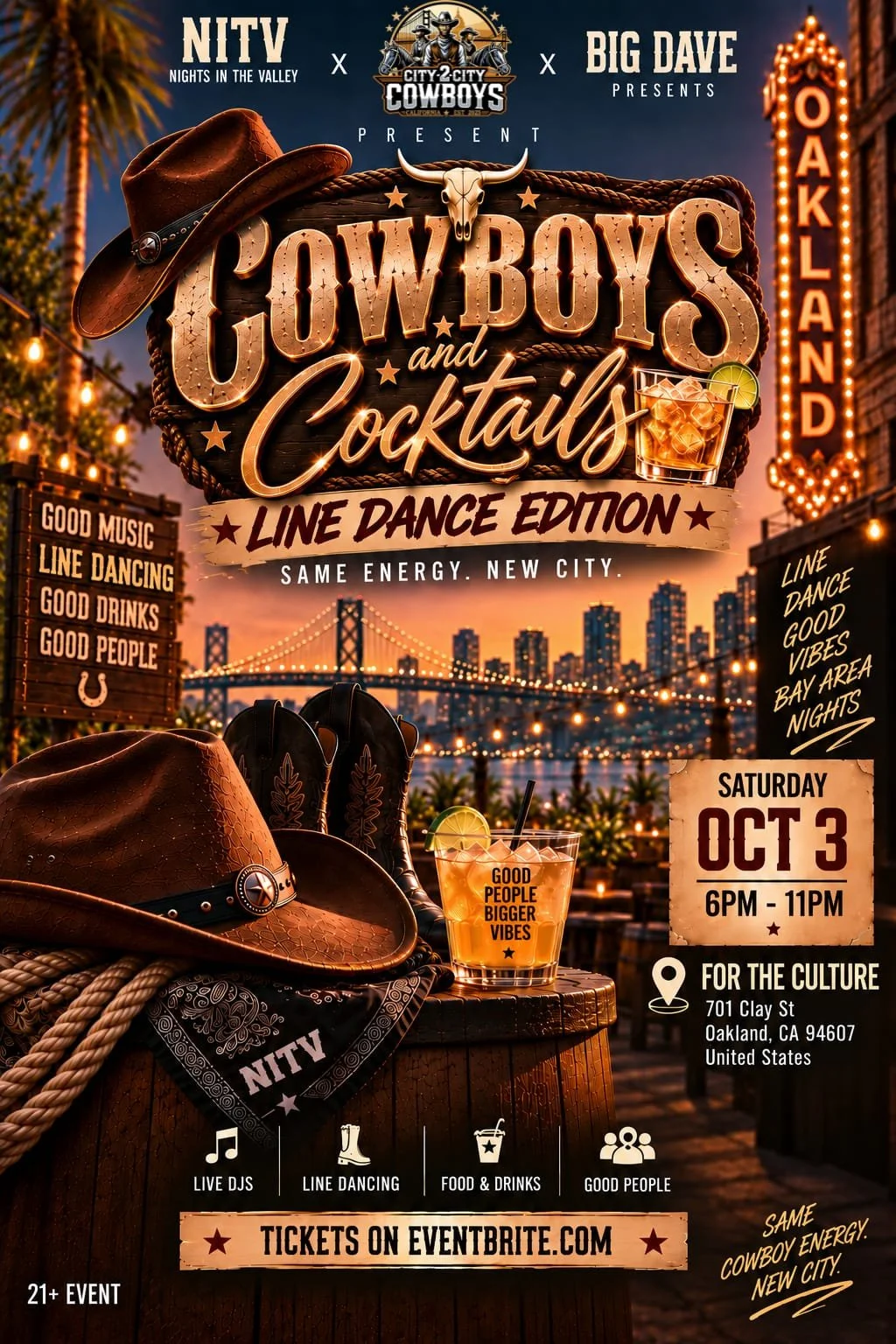 Cowboys &amp; Cocktails: Line Dance Edition 🤠🍹