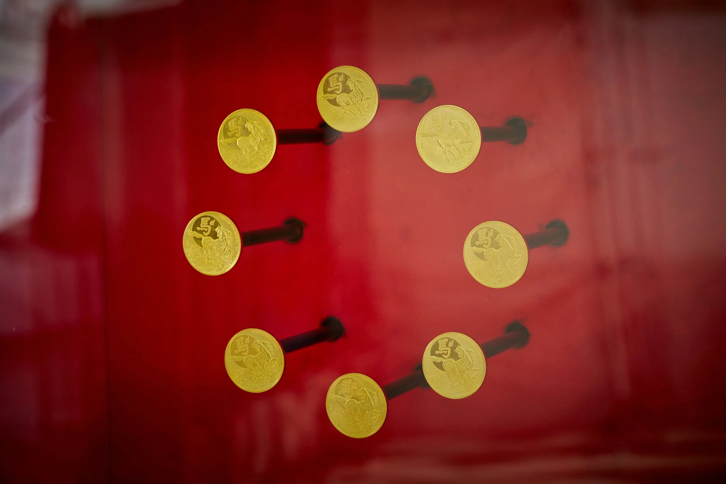 "The Fire Horse" window display in ABC Bullion's flagship store in Martin Place, 2026.