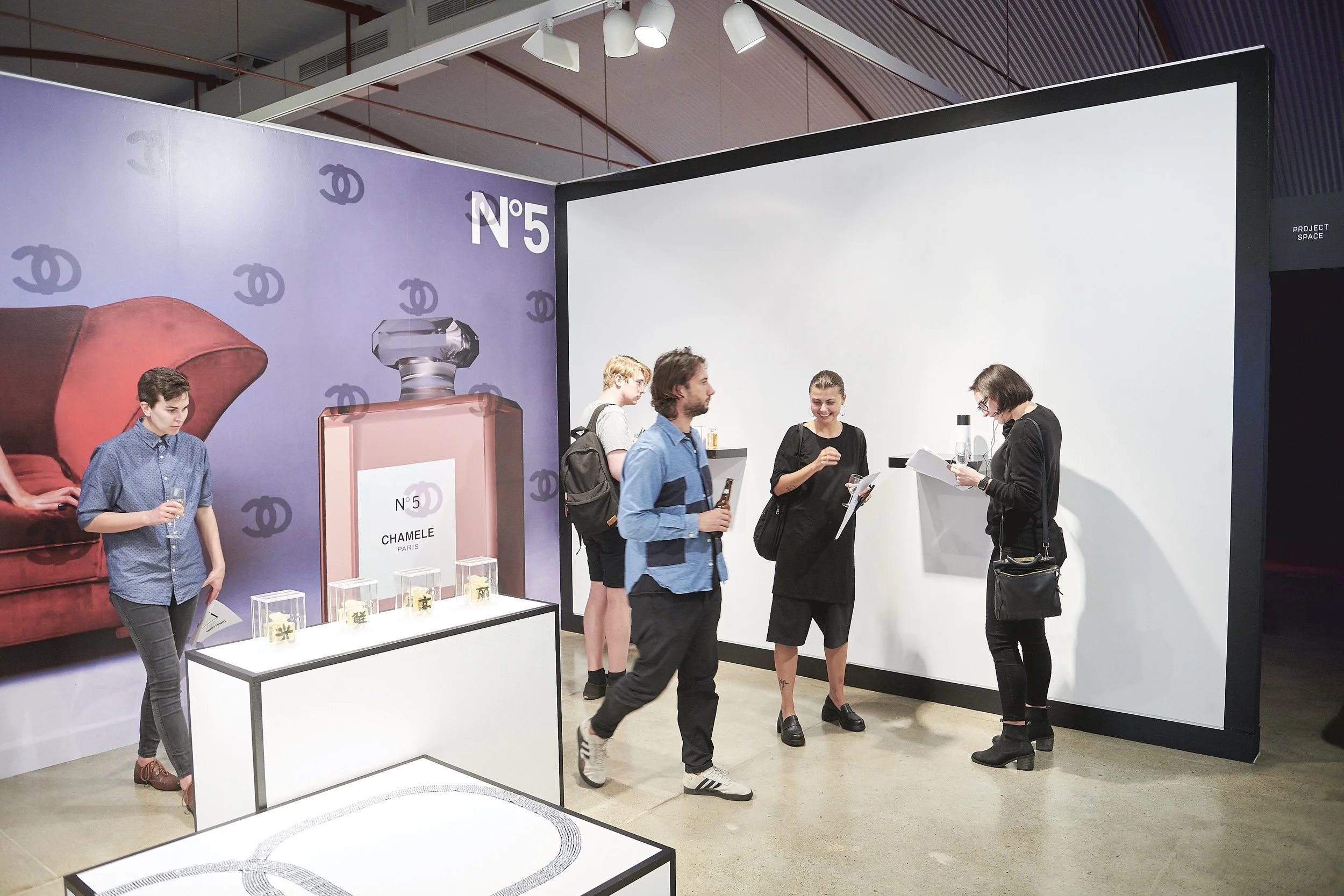 "Gloss", 2019, multimedia (installation view), The Project Space, Cement Fondu, Paddington. Photo: Tim da-Rin.