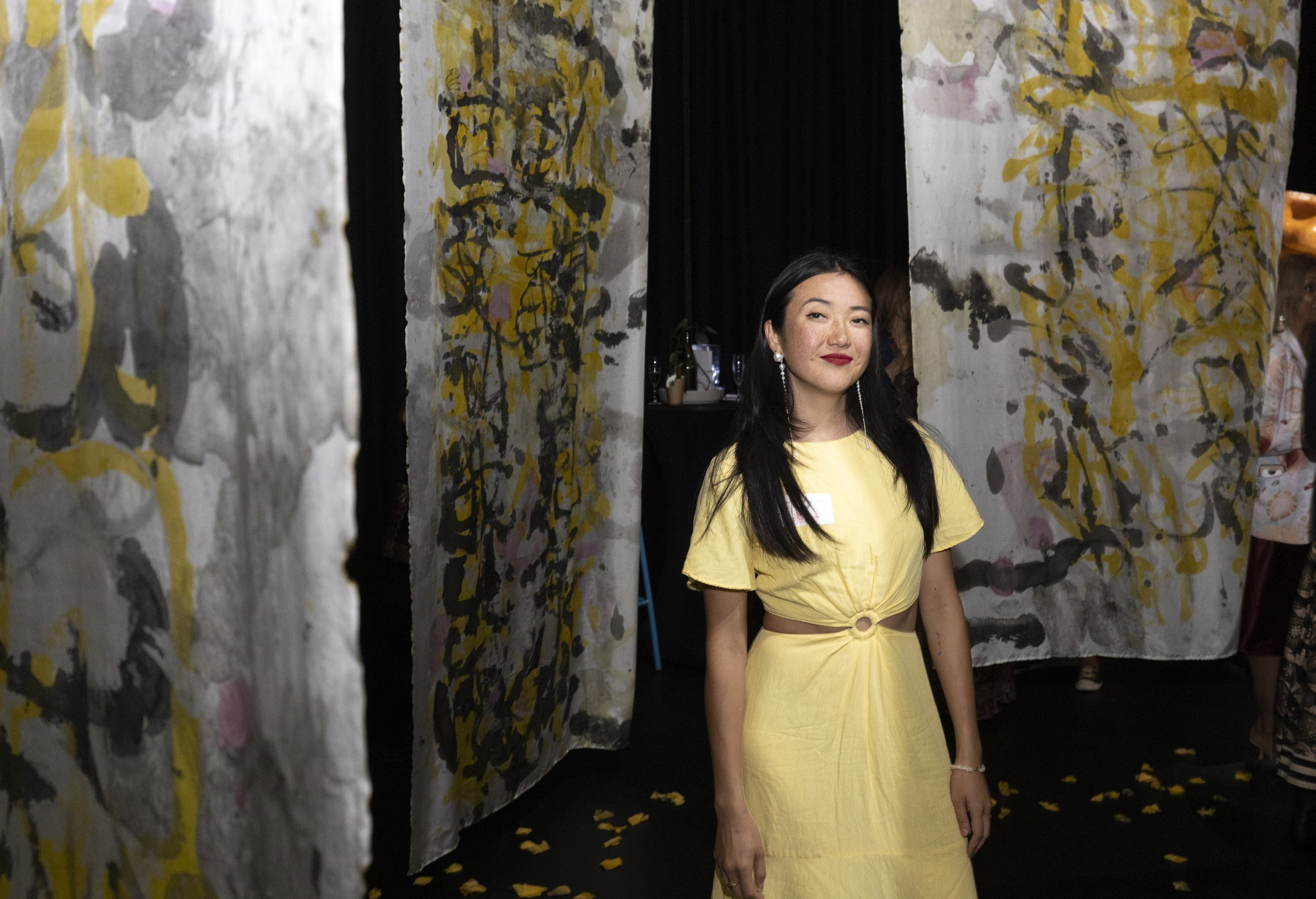 Rainbow Chan receiving the Special Commendation Award in The Churchie Emerging Art Prize (2024), Metro Arts, Brisbane.
