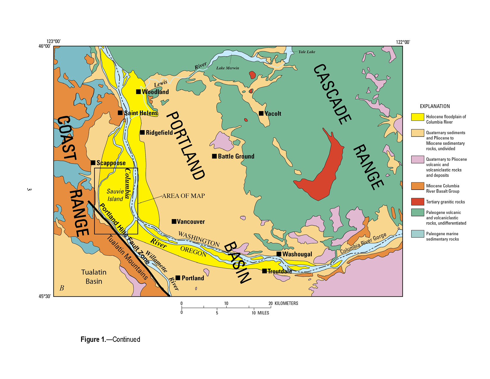 map of Sauvie Island Geology