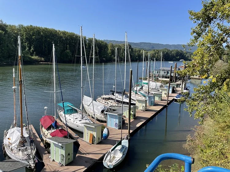 Sailboat morage on Sauvie Island