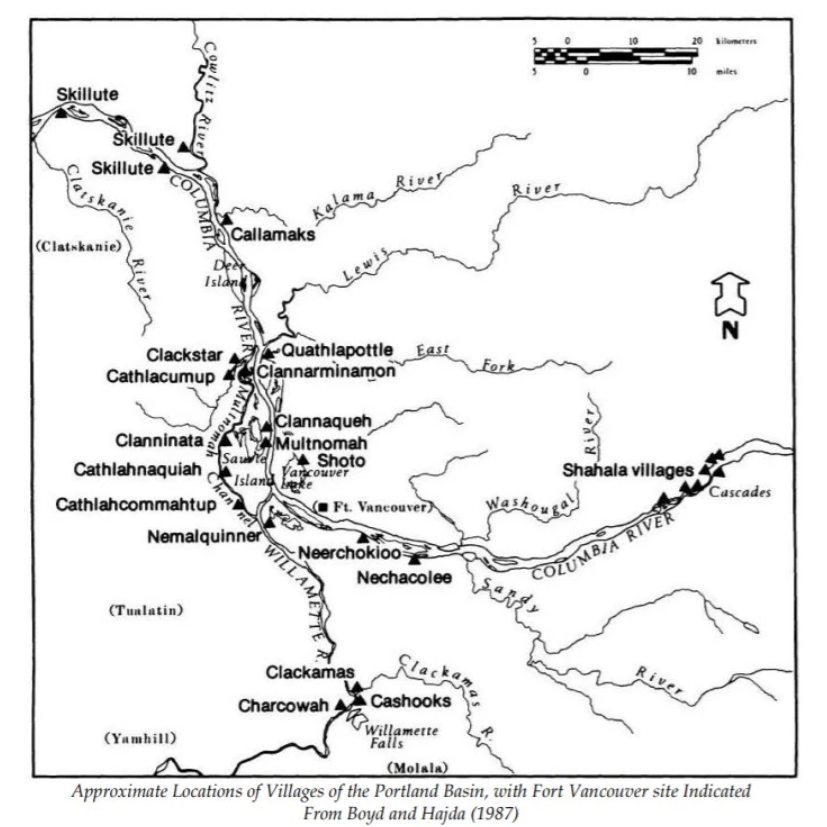 Map of Fort William on Sauvie Island