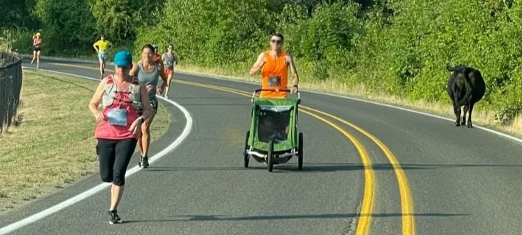 foot race flat on Sauvie Island