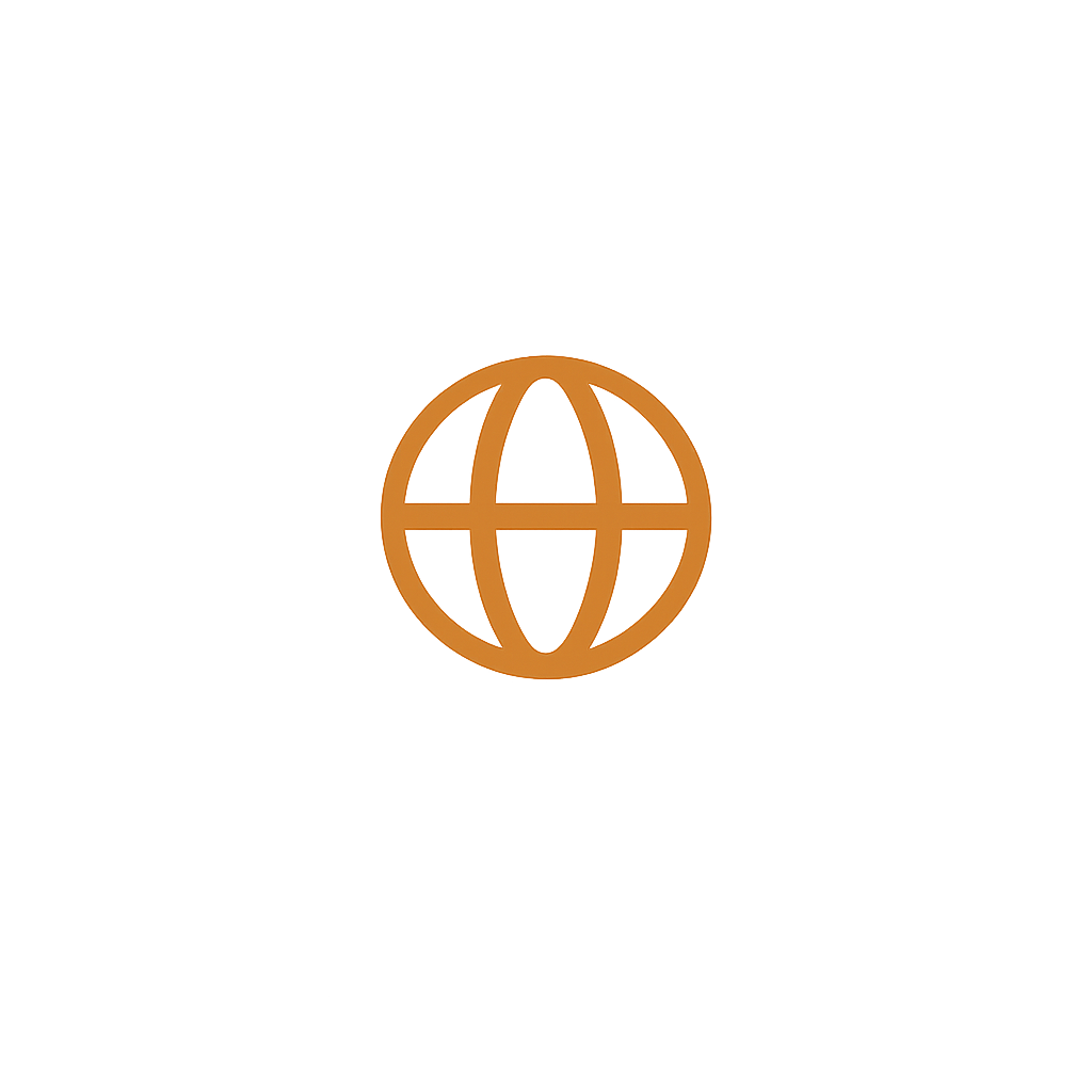Icon of a person wearing a face mask, with a globe symbol in the background, representing global health or international travel